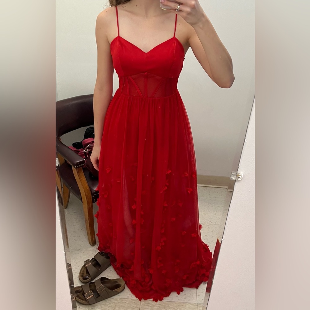 Elegant Red Evening Gown